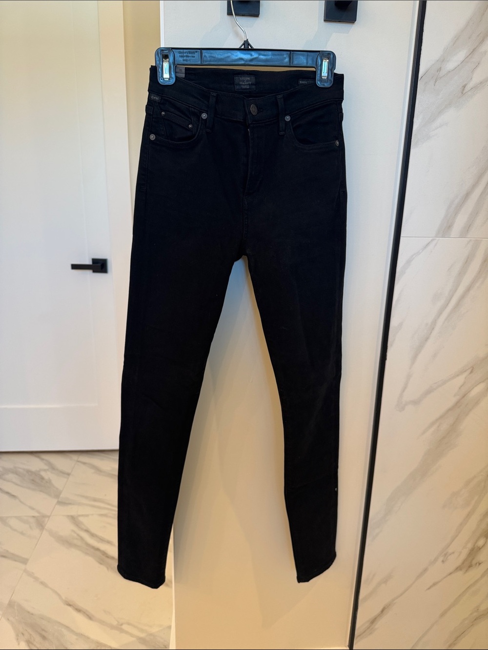 Citizens Of Humanity Black Mid-Rise Rocket Skinny Jeans